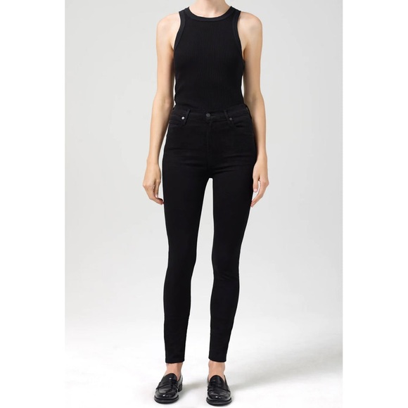Citizens Of Humanity Denim - Citizens Of Humanity Chrissy uber high rise skinny Plush Black Jeans Sz 24